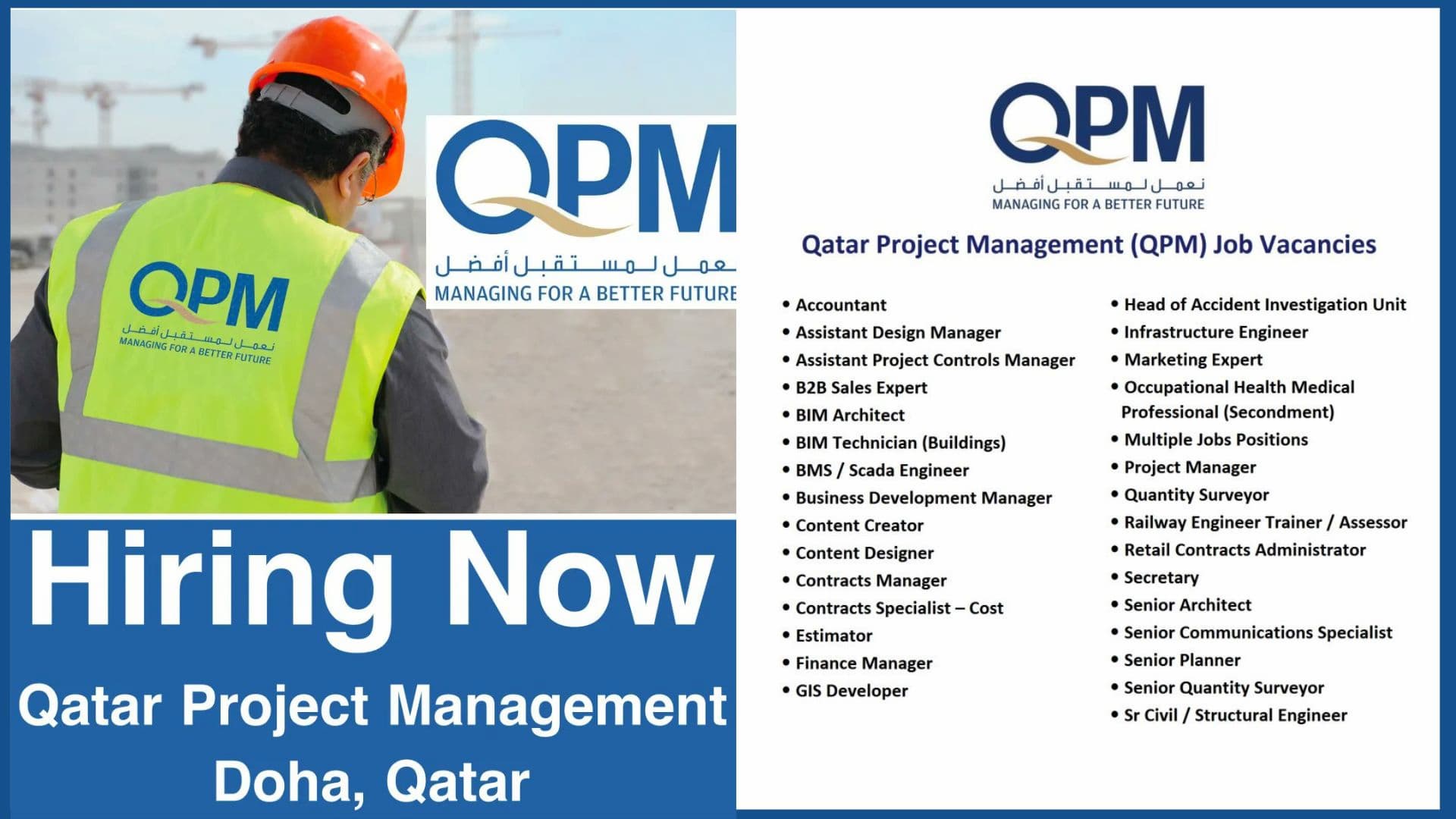Qatar Project Management Vacancies